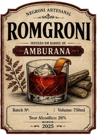 Rótulo do Romgroni Amburana